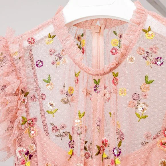 Needle & Thread Pink Floral Maxi Dress - Picture 5 of 10